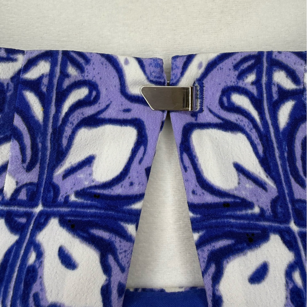 NWT The‎ Limited Blue and White Tile-Print Mini Dress - Picture 5 of 11